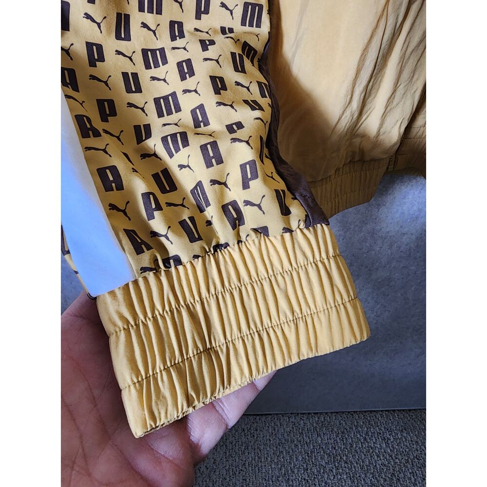 PUMA Gold Brown Y2K Luxe Active Windbreaker Track Jacket SZ XXL - Picture 5 of 12